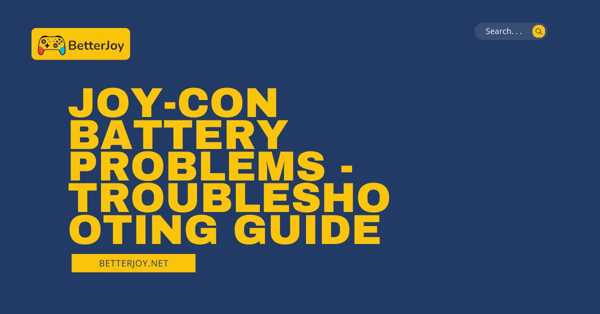 Joy-Con Battery Problems