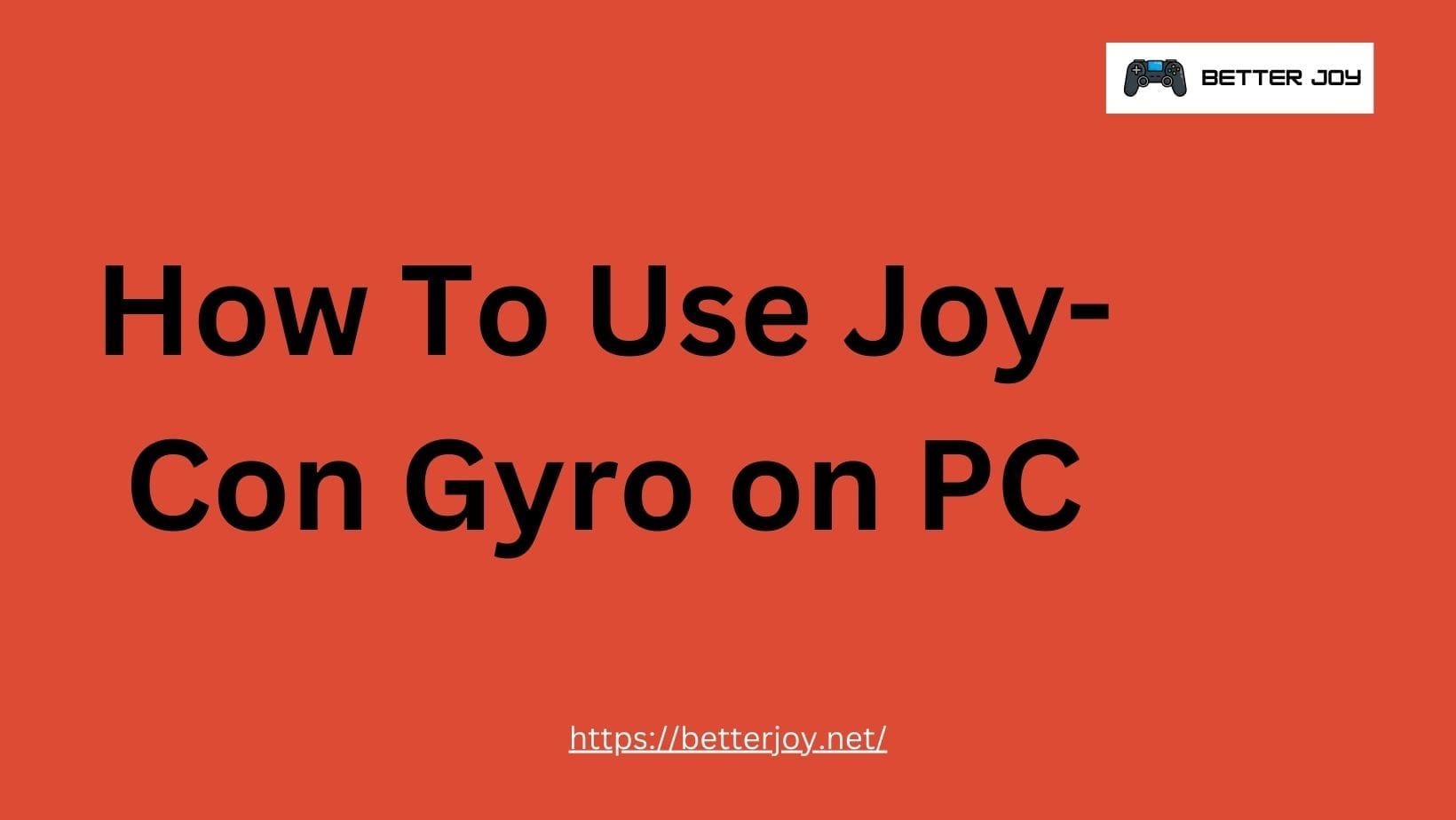 how to use Joy-Con Gyro on PC