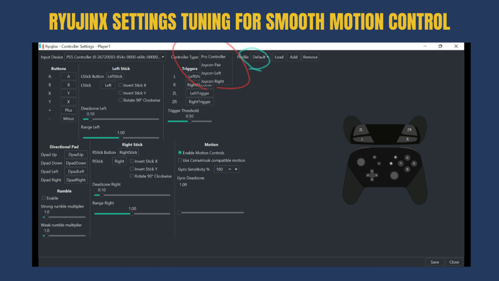 Ryujinx Settings Tuning for Smooth Motion Control