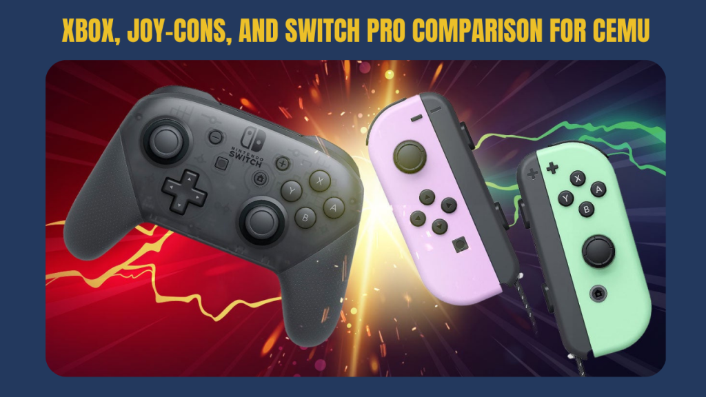 Xbox, Joy-Cons, and Switch Pro Comparison for Cemu